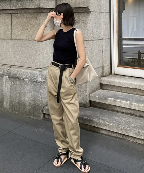 ok.soon×dickies  2tuck tapered chino pants