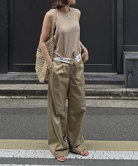ok.soon×dickies wide chino pants(new beige)