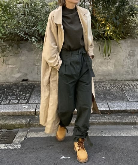 ［full liner］light soutien collar coat (black/beige)