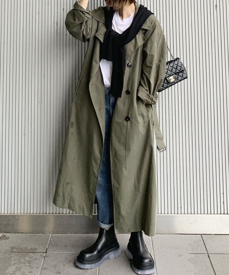 trench coat moss green (regular / long length)