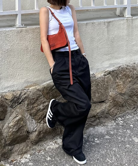 ok.soon×dickies wide chino pants (black)