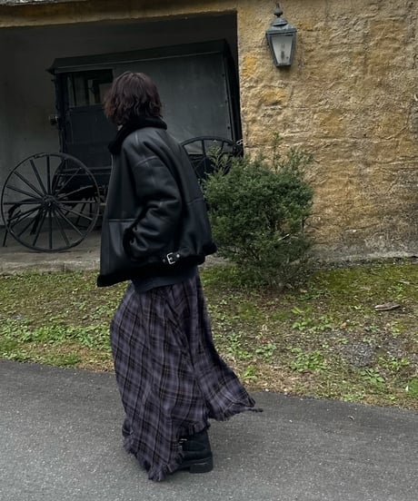 leather shearing jacket
