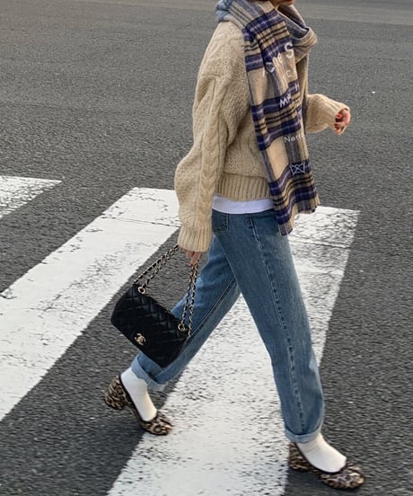 high waist tapered denim