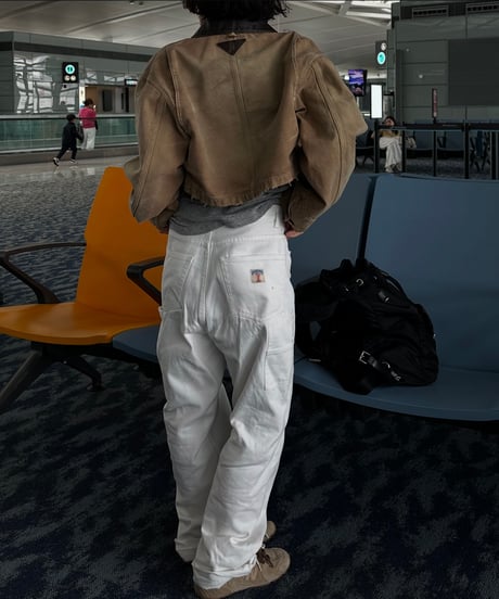 ok.soon×piccadilly cotton white painter pants