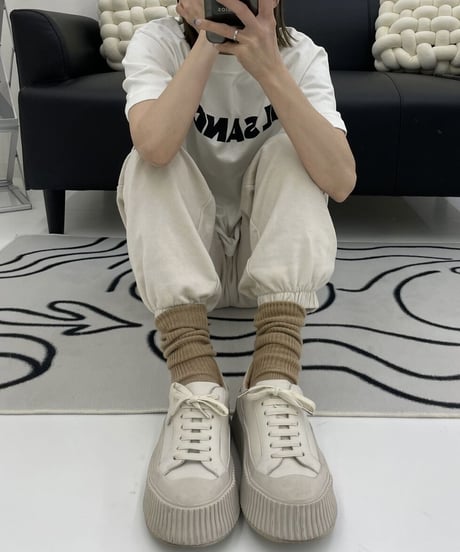 rib socks (white/black/gray/beige)