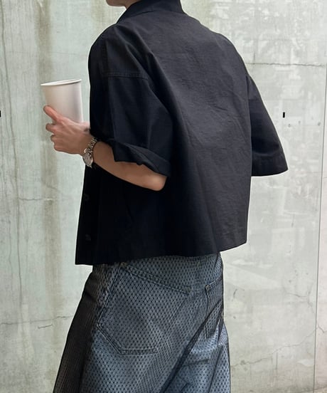 cotton linen half sleeve jacket