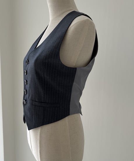 tailored vest & london stripe bowtie
