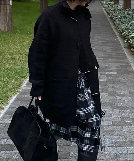 toggle button knit cardigan