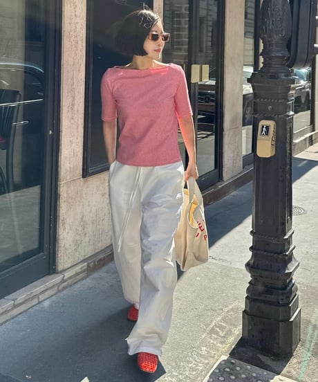 drawstring cotton pants white