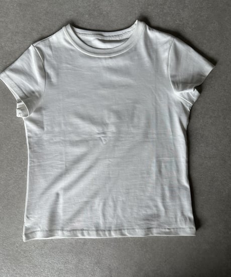 blue denim  skirt / cotton white t shirt