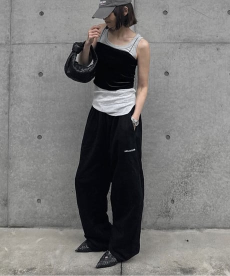 velour cami black