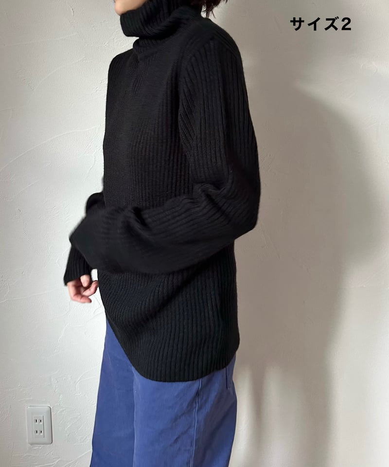 turtle neck rib knit | ok.soon