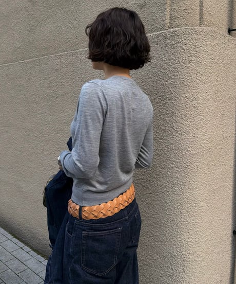 merino wool crew neck cardigan
