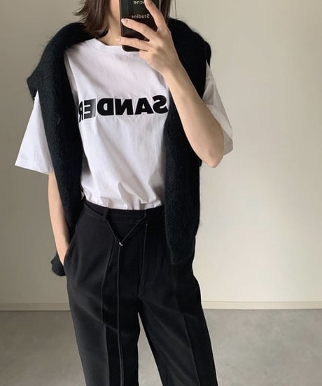 high-waist wool like slacks