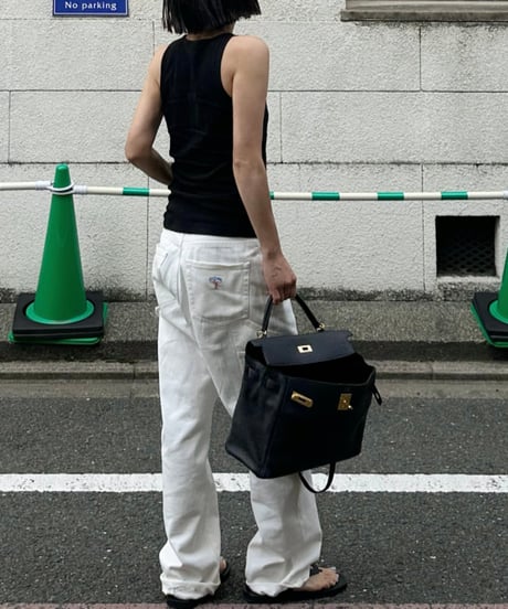 ok.soon×piccadilly cotton white painter pants