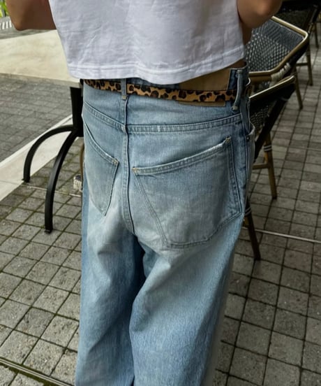 leopard leather belt
