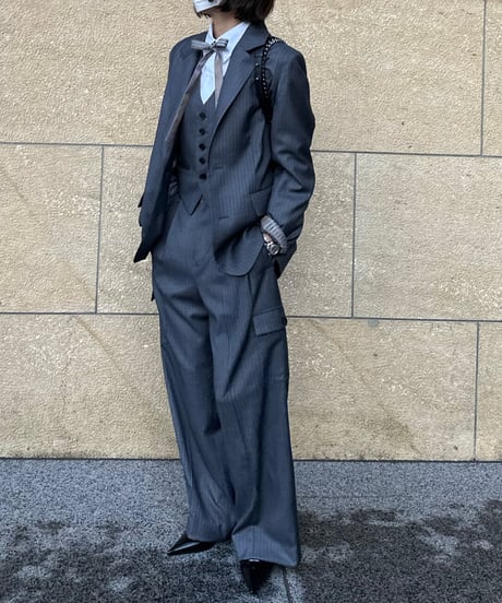 pinstripe tailored jacket