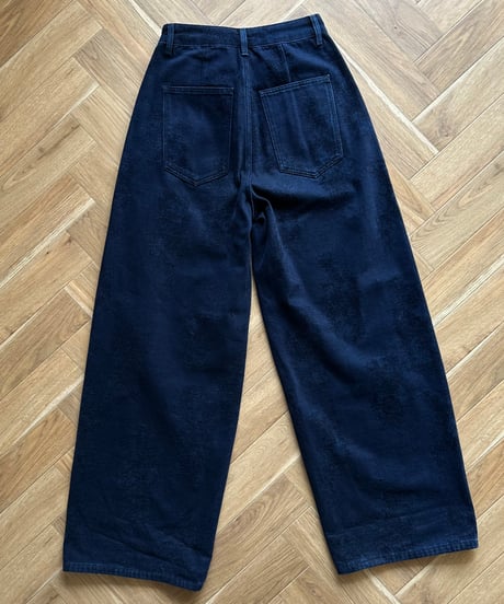 navy denim jacket & navy denim casual pants