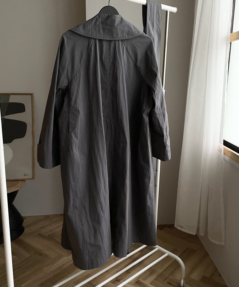 cotton nylon over coat gray | ok.soon cotton nylon over coat gray | ok.soon