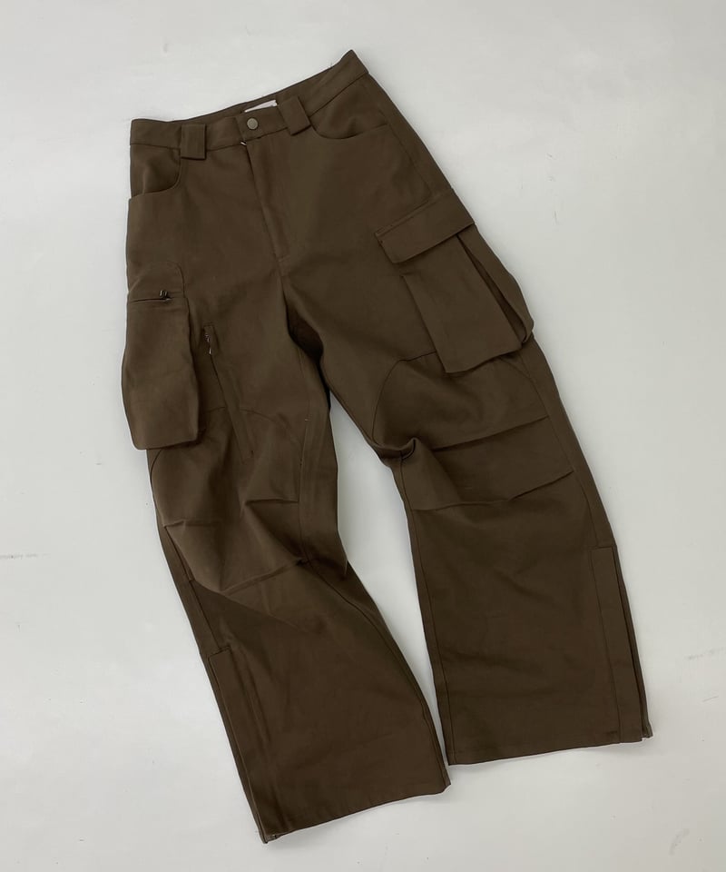 wide cargo pants(brown/black) | ok.soon