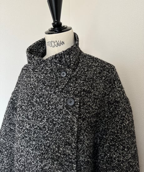 wool tweed half coat