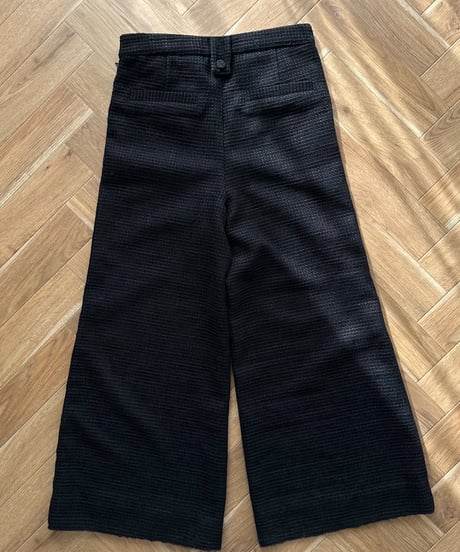monotone tweed wide pants