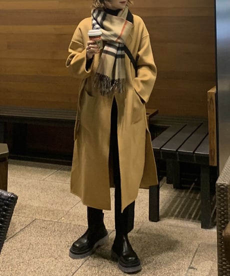 light melton coat(camel)