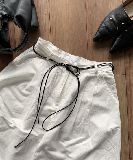 linen croped pants white