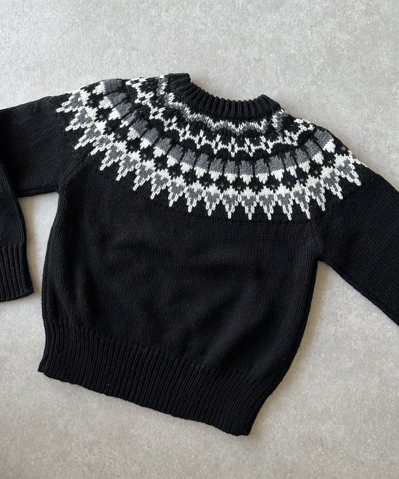 ※むぎりん※oksoonノルディック柄 黒 ニット nordic knit | ok.soon