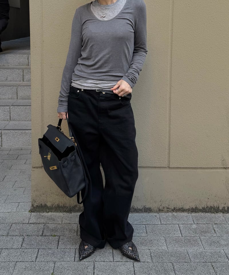 black cotton pants | ok.soon