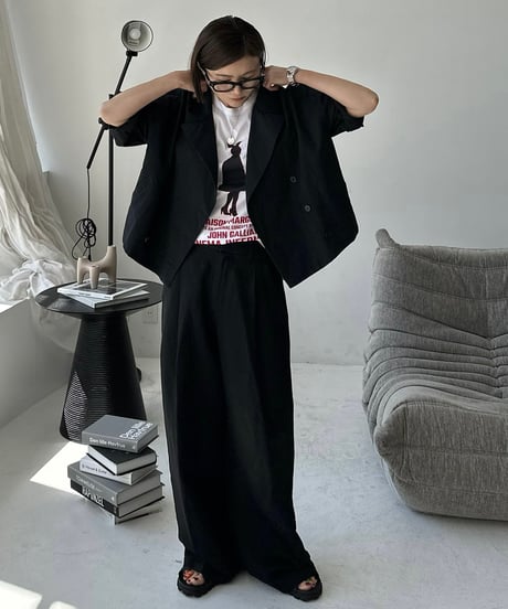 cotton linen half sleeve jacket