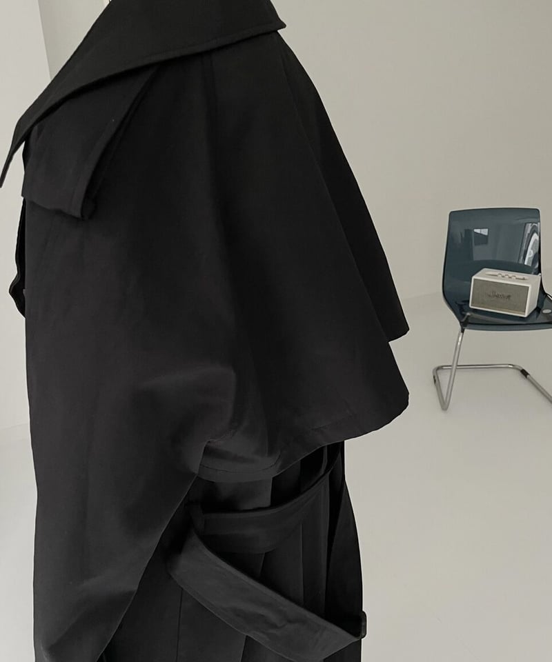oksoon. ［long length］cotton trench coat long length］cotton trench coat (beige/black) |