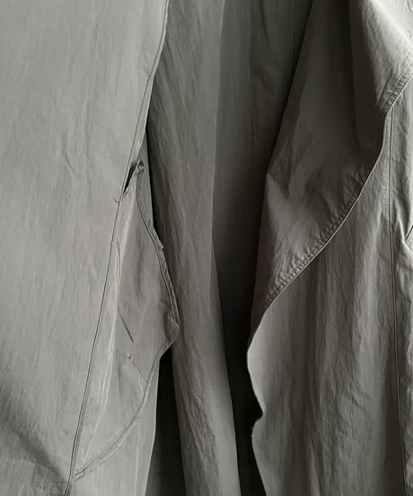 cotton nylon over coat gray