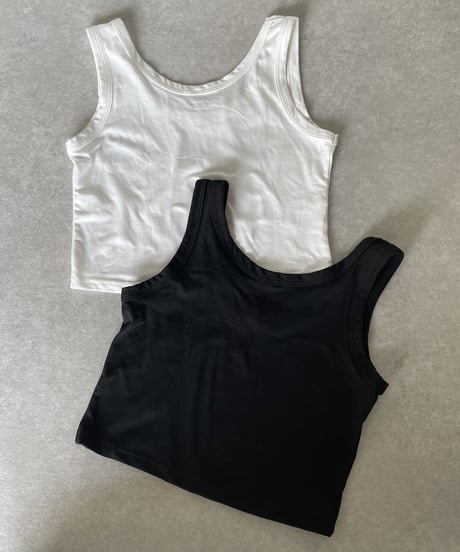 cropped tank (white/black)