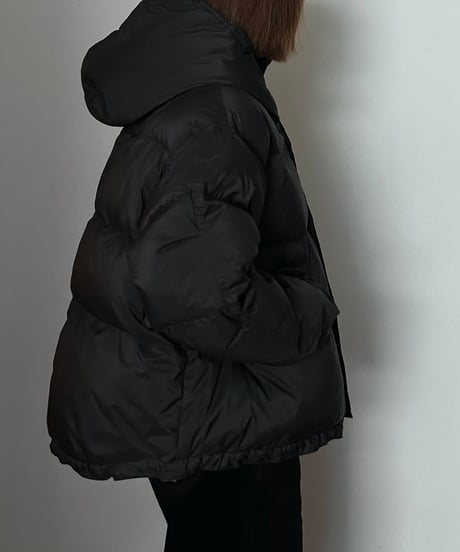 hooded down jacket(black)