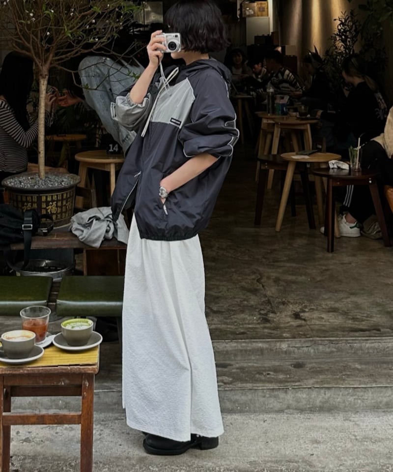 ok.soon チェック柄 ロングスカート gingham check long skirt | ok.soon