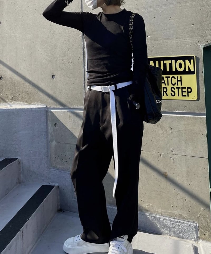 tailored slacks(black/camel) | ok.soon