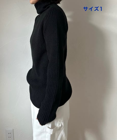 turtle neck rib knit