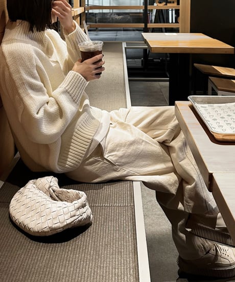 high neck knit(gray/black/offwhite)