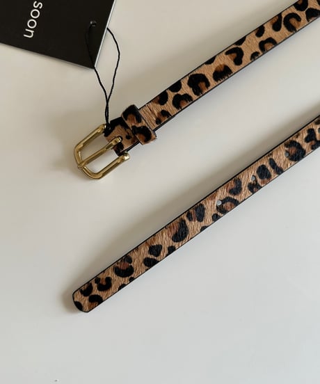 leopard leather belt