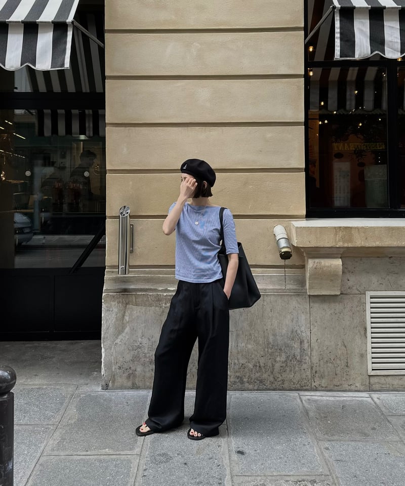 ok.soon×piccadilly MICRO BORDER TEE | ok.soon