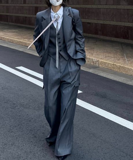 pinstripe tailored jacket