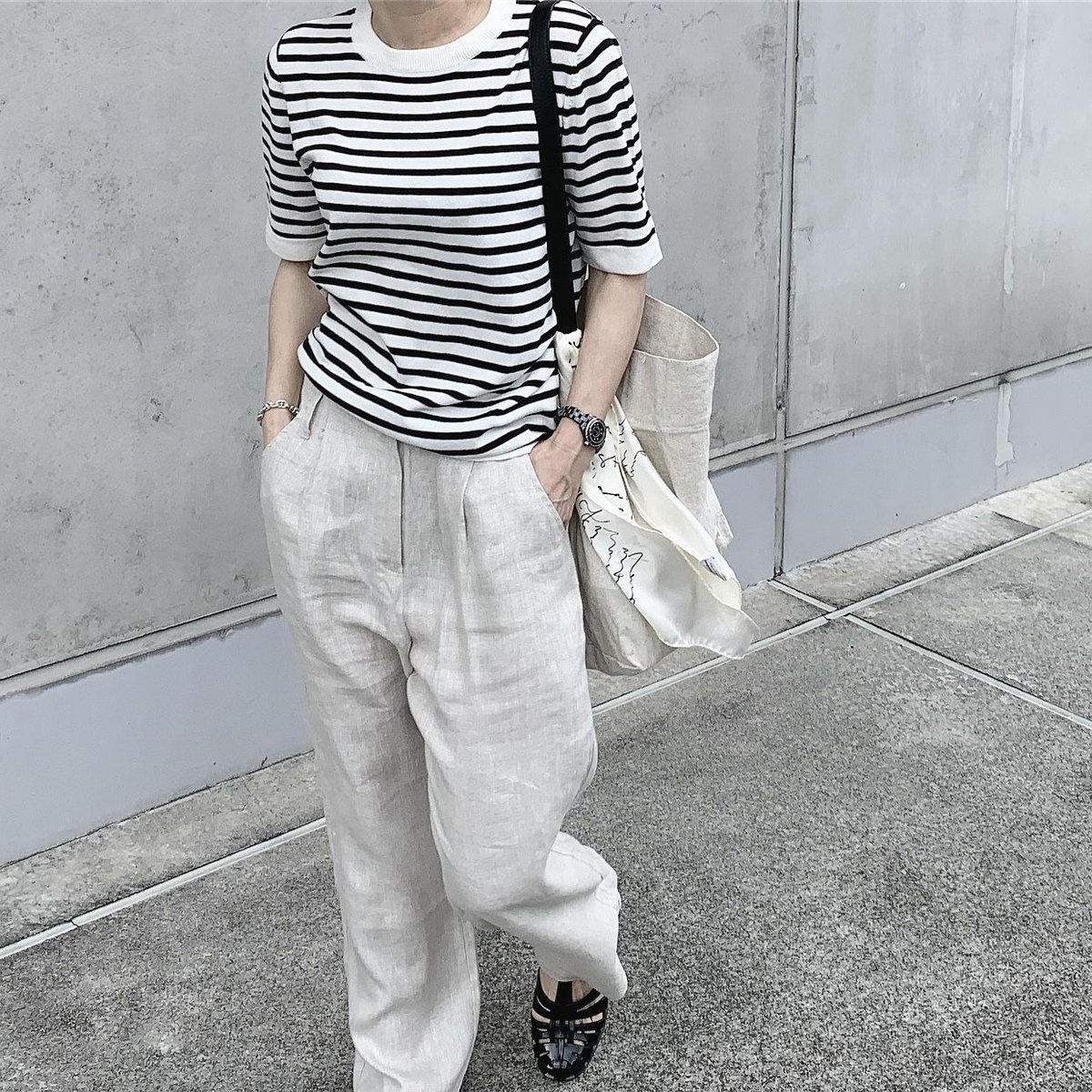 ボーダーサマーニット | ok.soon