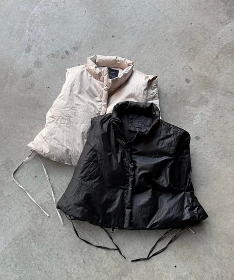 W name down vest black