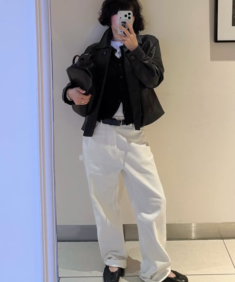 ok.soon×piccadilly cotton white painter pants