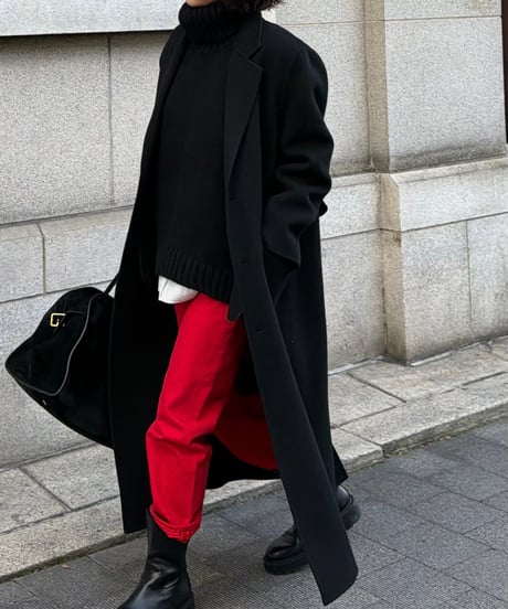 gentleman wool coat(black)