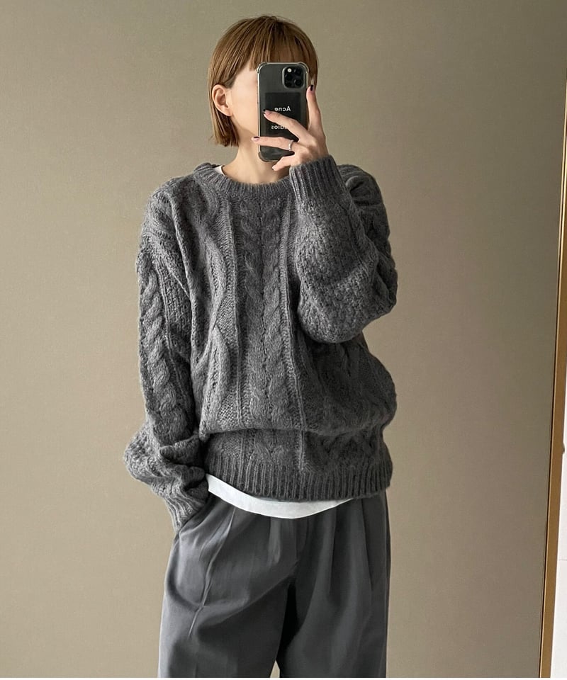 ok.soon ダメージデザインニット グレー オクスン oksoonの通販 by