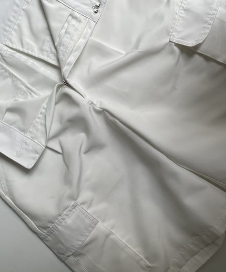 cargo half pants (black/white)