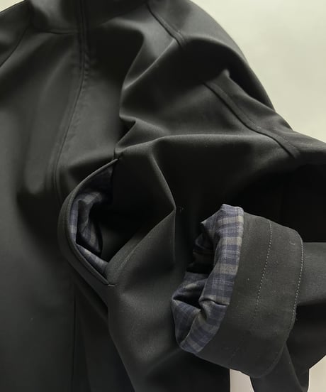 stand collar zip up blouson