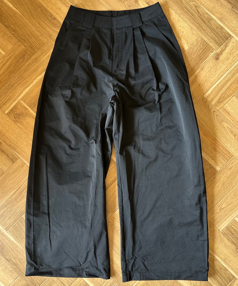 cotton nylon wide pants | ok.soon
